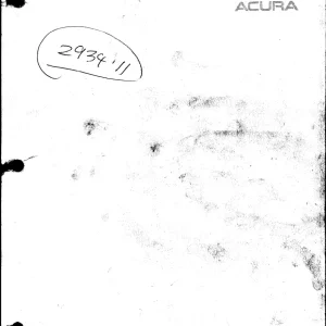 Honda Acura Nsx 1991 1991 Service Manual