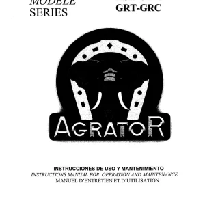 Agrator Asr Gr Grf Grt Grc Operators Manual