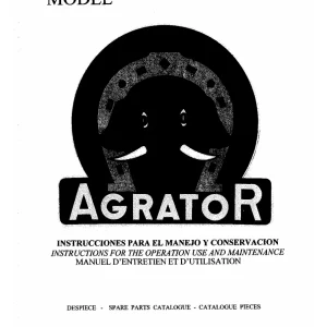 Agrator G Gf Gt Parts Manual