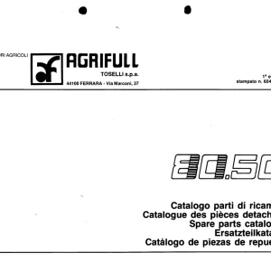 Agrifull 80 50 Parts Manual