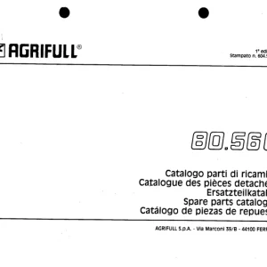 Agrifull 80 56E Parts Manual
