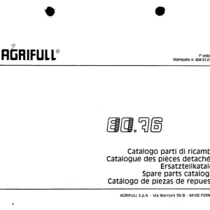 Agrifull 80 76 Parts Manual