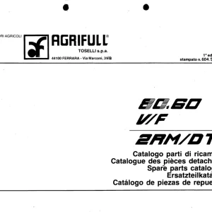 Agrifull 80.60V 2Rm Dt Parts Manual