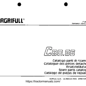 Agrifull C80 56 Parts Manual
