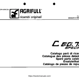 Agrifull C80 70 Parts Manual