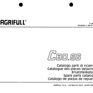 Agrifull C80 56 Parts Manual