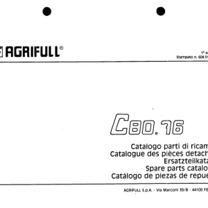 Agrifull C80.76 Parts Manual