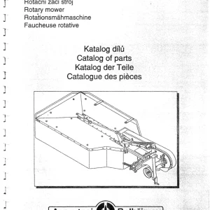 Agrostroj Pelhrimov Ztr 165 Mower Parts Manual