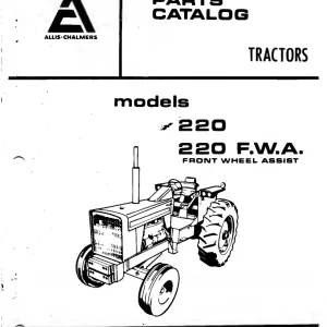 Agri Allis Chalmers 220 Wheel Parts Manual