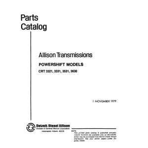 Allison 3321 3331 3531 3630 Powershift Parts Manual