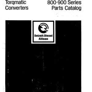 Allison 800 900 Detroit Parts Manual