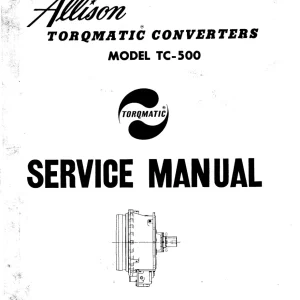 Allison Tc 500 Torqmatic Converters Service Manual