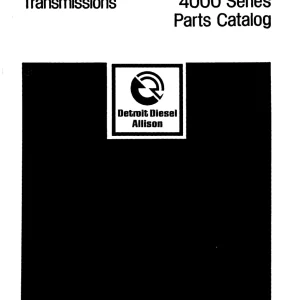 Allison Tt Trt Ct Crt 4000 Parts Manual
