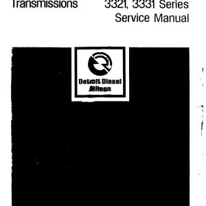 Allison 3321 3331 Powershift Parts Manual