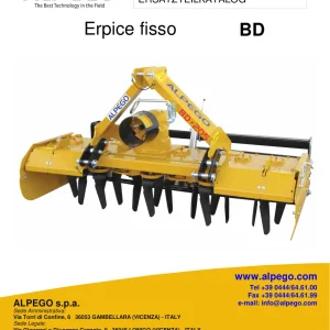 Alpego Bd Erpice Fisso Parts Manual