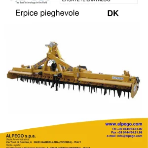 Alpego Dk Erpice Pieghevole Parts Manual
