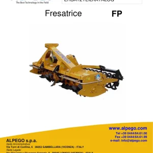 Alpego Fp Fresatrice Parts Manual
