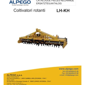 Alpego Lh Kh Coltivatori Rotanti Parts Manual