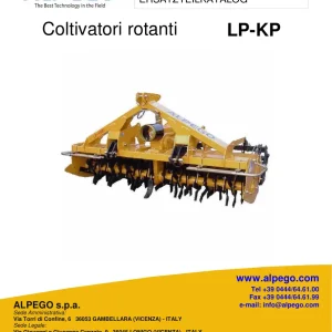 Alpego Lp Kp Coltivatori Rotanti Parts Manual