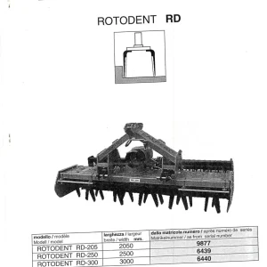 Alpego Rd Rotodent Parts Manual