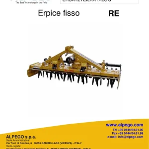 Alpego Re 2013 Erpice Fisso 2013 Parts Manual