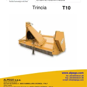 Alpego T10 Trincia Parts Manual