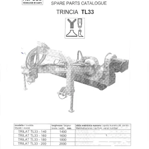 Alpego Tl33 Trincia Parts Manual
