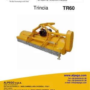 Alpego Tr60 Trincia Parts Manual