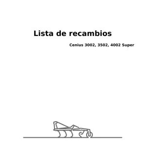Amazone Cenius 3002 3502 4002 Parts Manual
