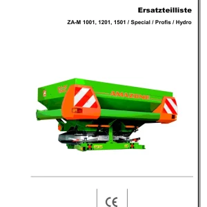 Amazone Za M 1001 1201 1501 Profis Parts Manual