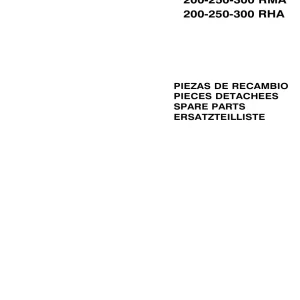 AUSA 200 250 300 Rma Rha Parts Manual