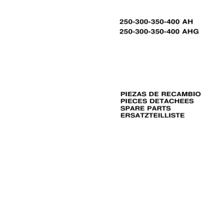 AUSA 250 300 350 400 Ah Ahg Parts Manual
