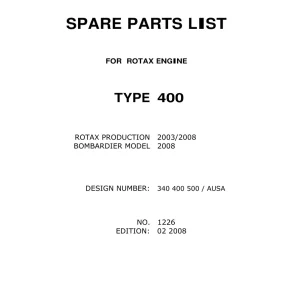 AUSA M50 X4 Bombardier Rotax 340 400 500 2003 2008 Parts Manual