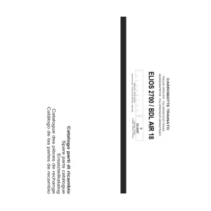 Bargam Elios 2700 Bdl 18 Parts Manual
