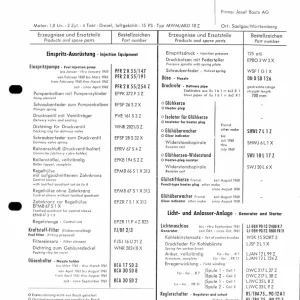 Bautz Schlepper 200 Bosch 1962 Operators Manual