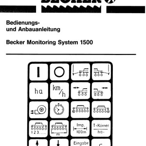 Becker 1500 Parts Manual