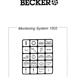 Becker 1502 Parts Manual