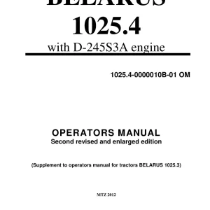 Belarus 1025.4 Operators Manual
