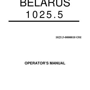 Belarus 1025.5 Operators Manual