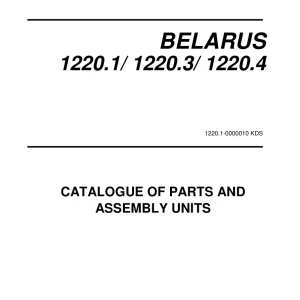 Belarus 1220.1 1220.3 1220.4 2011 Parts Manual