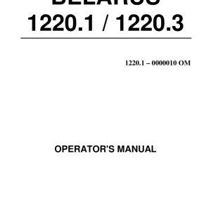 Belarus 1220.1 1220.3 Operators Manual