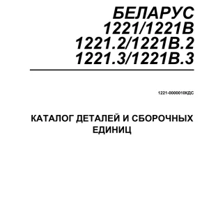 Belarus 1221 0000010 2009 Parts Manual