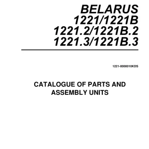 Belarus 1221 1221B 1221.2 1221B.2 1221.3 1221B.3 2009 Parts Manual
