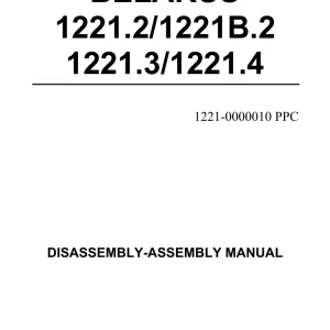 Belarus 1221.2 1221B.2 1221.3 1221.4 2010 Parts Manual