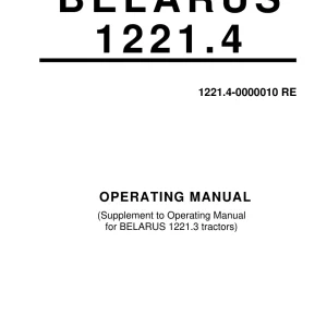 Belarus 1221.4 Operators Manual