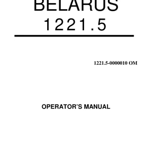 Belarus 1221.5 Operators Manual