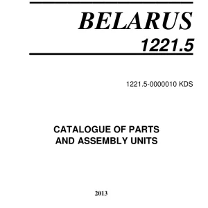 Belarus 1221.5 2013 Parts Manual