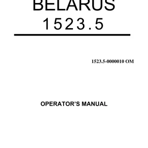Belarus 1523.5 Operators Manual