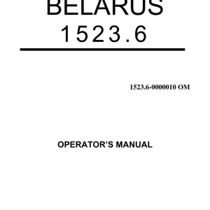Belarus 1523.6 Operators Manual