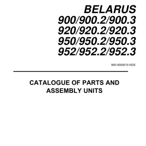 Belarus 900 920 950 952 2009 Parts Manual